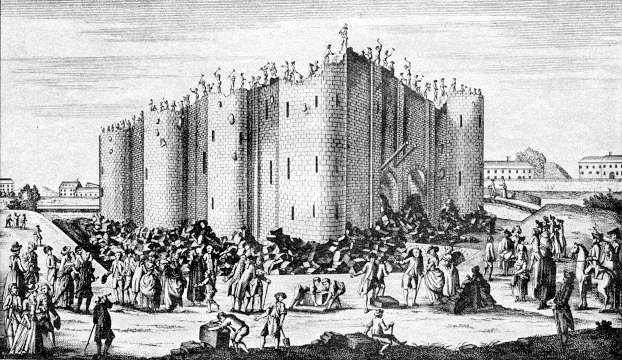 De afbraak van de Bastille in 1789